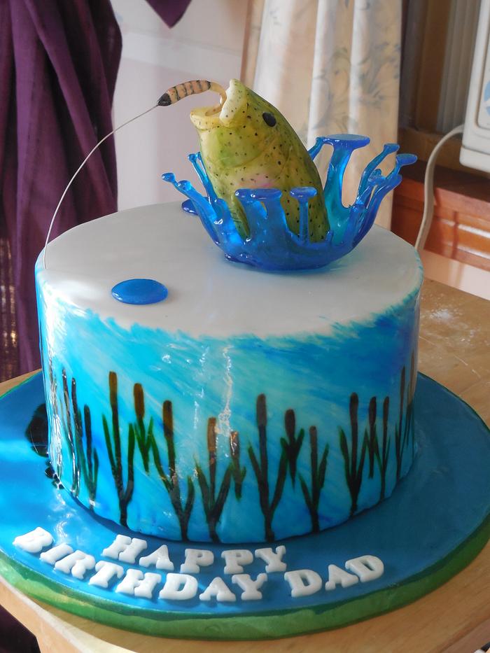 Fish splash cake