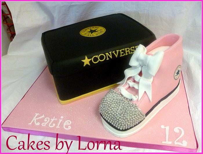 Converse Bling Shoe Cake and Box