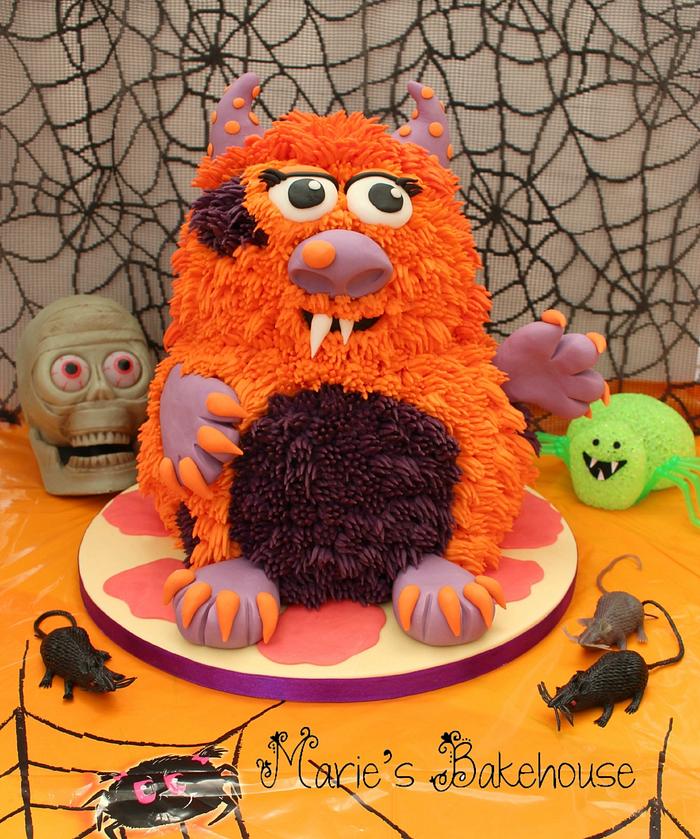Buttercream Halloween Monster Cake