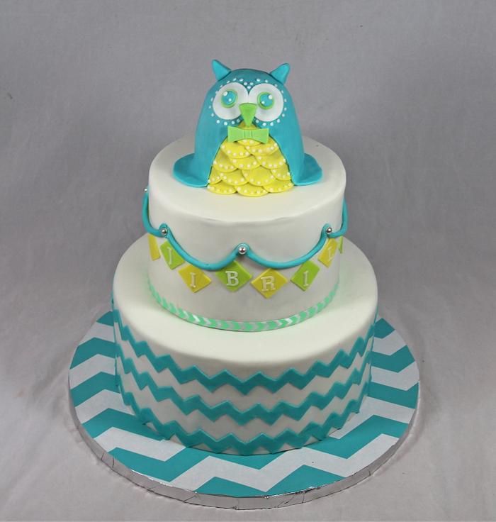 Owl theme cake