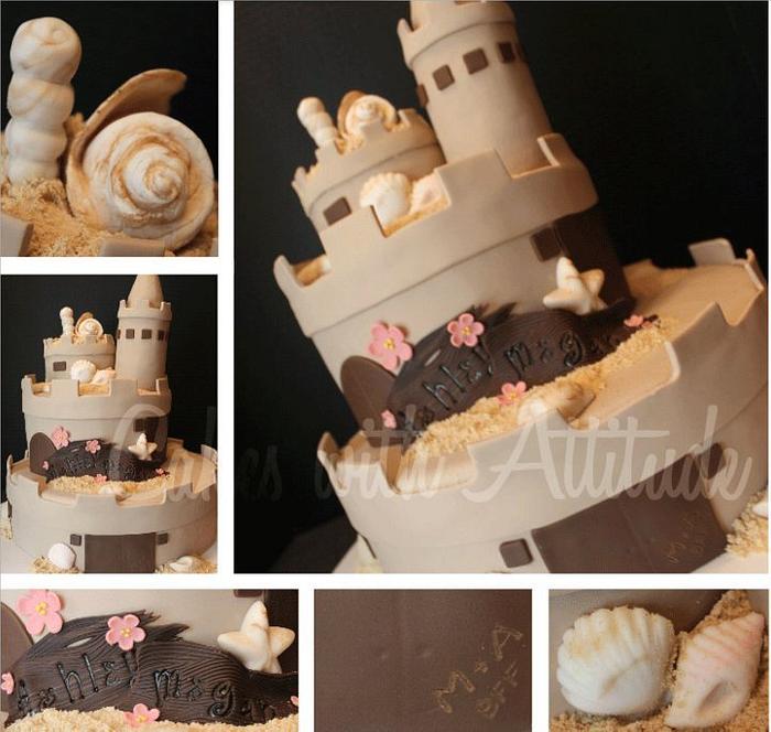 Sweet 16 Sandcastle Cake