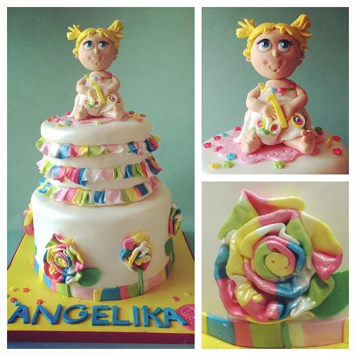 Angelica birthday dress cake