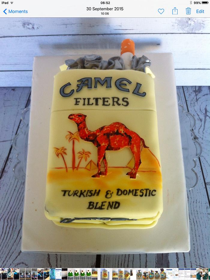 Camel cigarettes cake