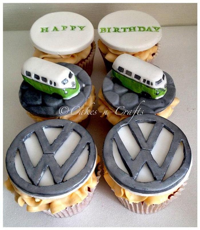 VW campervan cupcakes