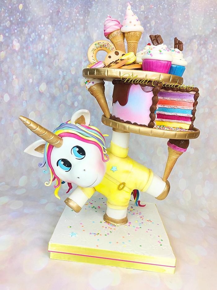 Tower cake gourmet unicorn