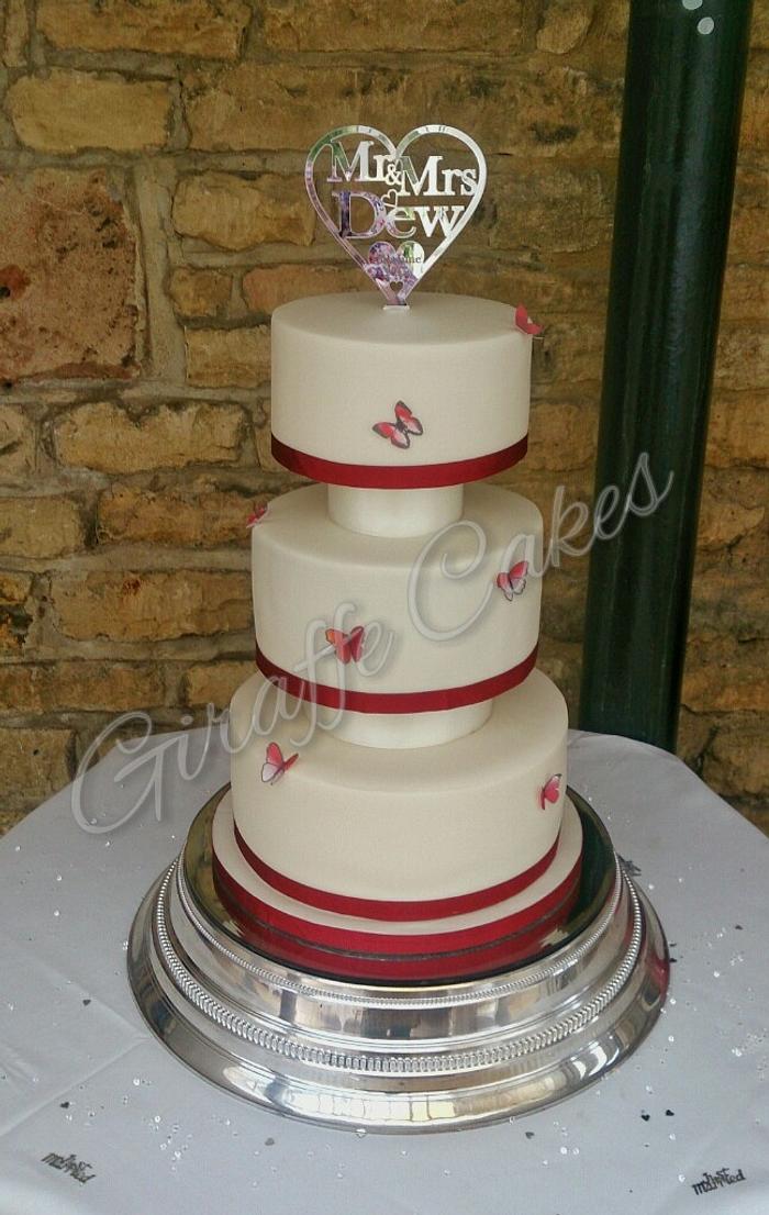 Butterfly wedding cake 