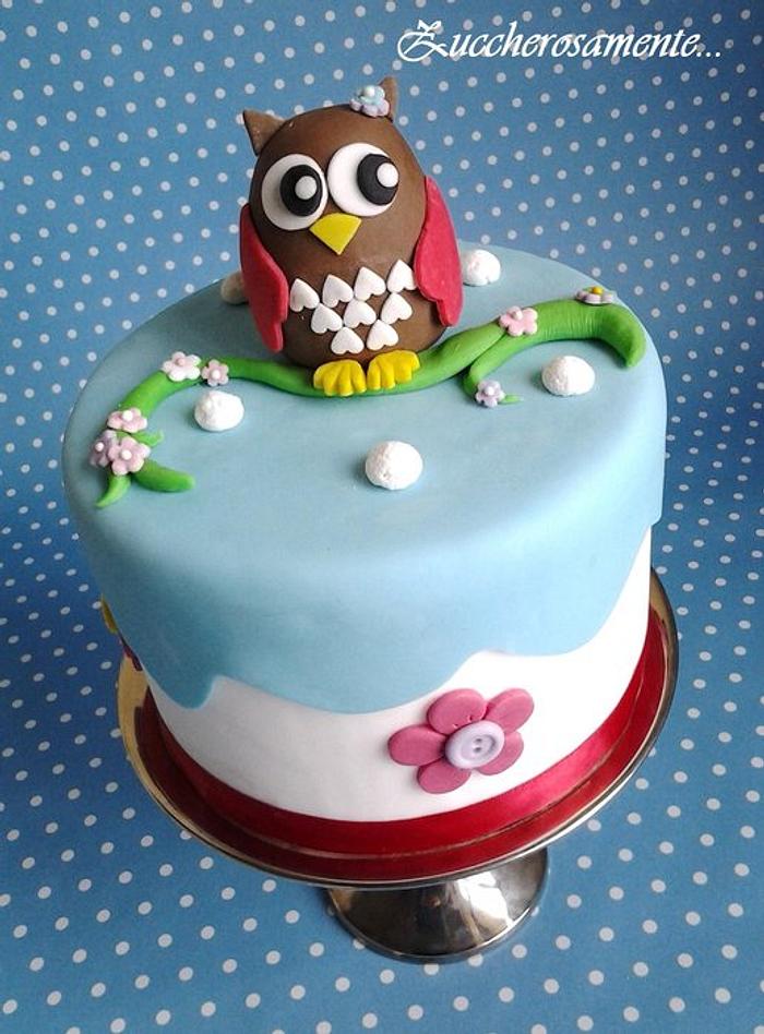 Winter cake owl version 