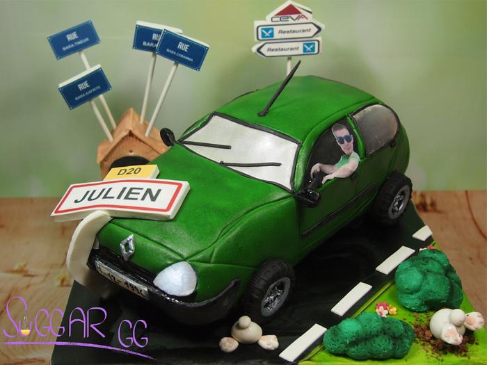 French Car Cake