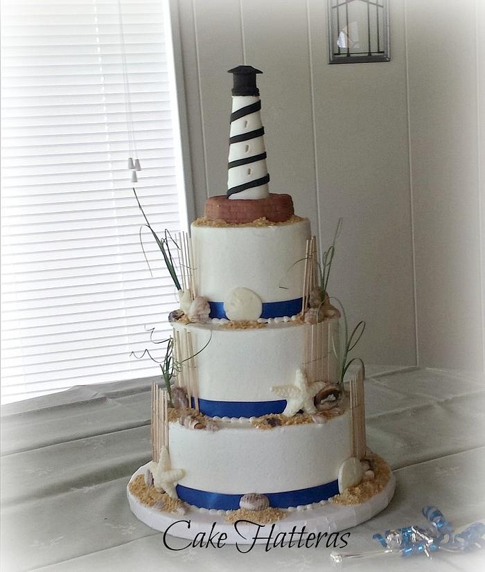 Cape Hatteras Lighthouse Wedding Cake