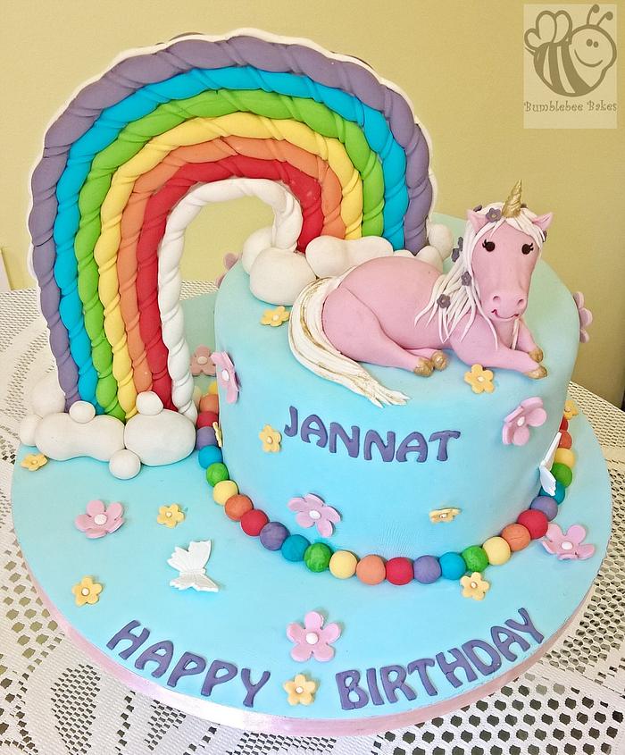 Pink Unicorn Cake