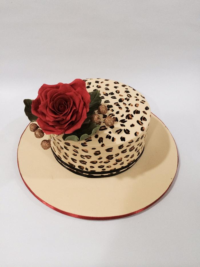 Cheetah Print cake
