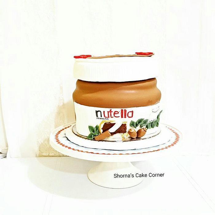 3D Nutella jar cake 