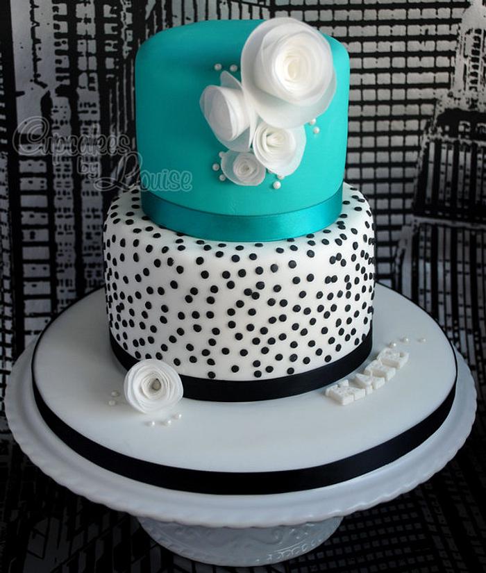 Birthday cake inspired by the London designer, Lisa Stickley