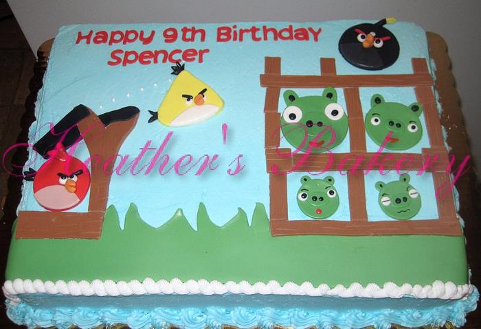 Angry Birds Sheet Cake