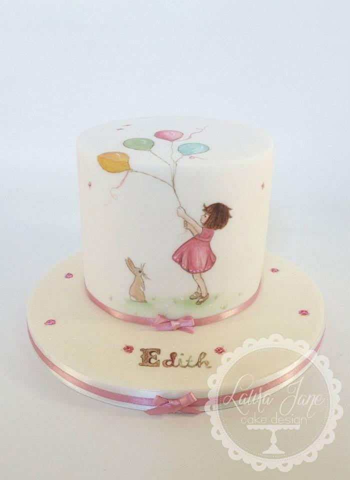 Belle and Boo Hand Painted Cake