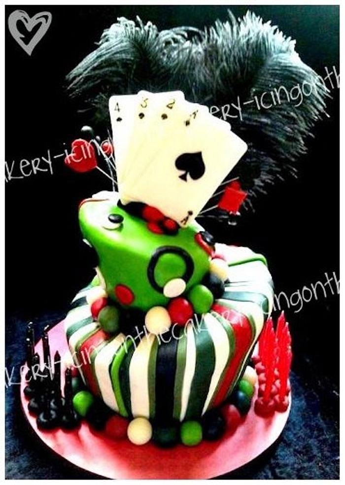 Topsy Turvy/Mad Hatter Magician Cake