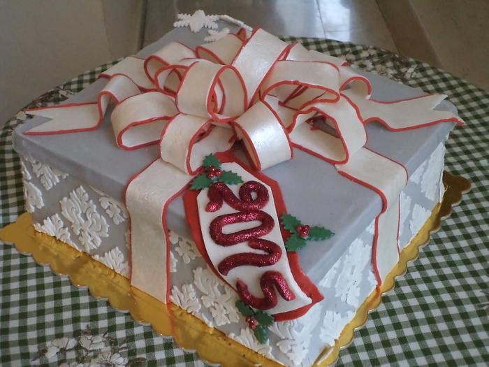 New years "giftbox" cake