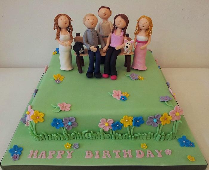 Garden Party Birthday Cake