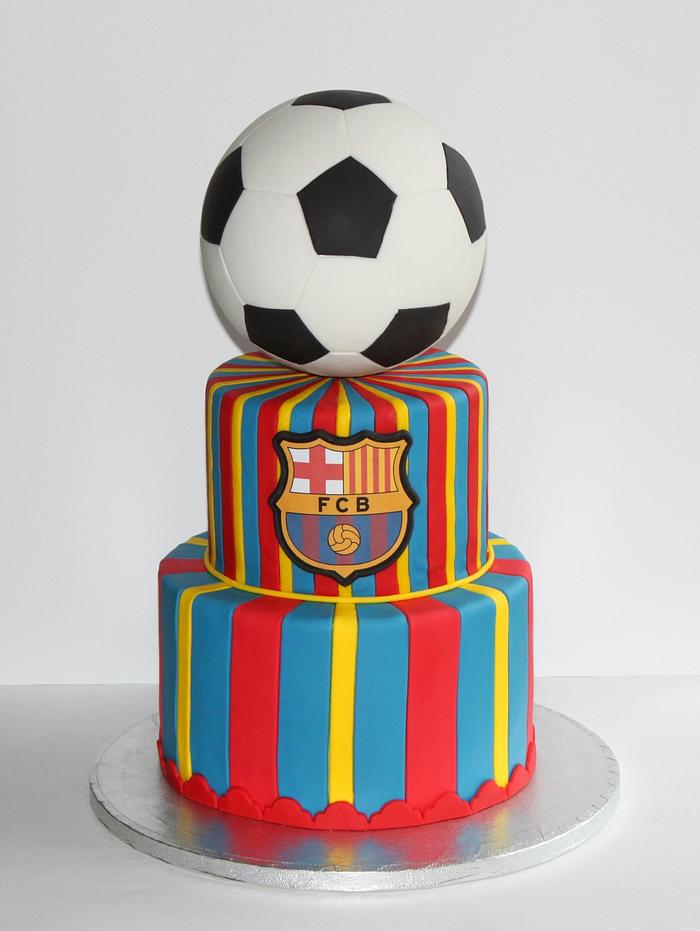 Messi FC Barca Soccer Ball Cake 