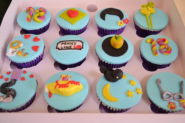 Beatles cupcakes