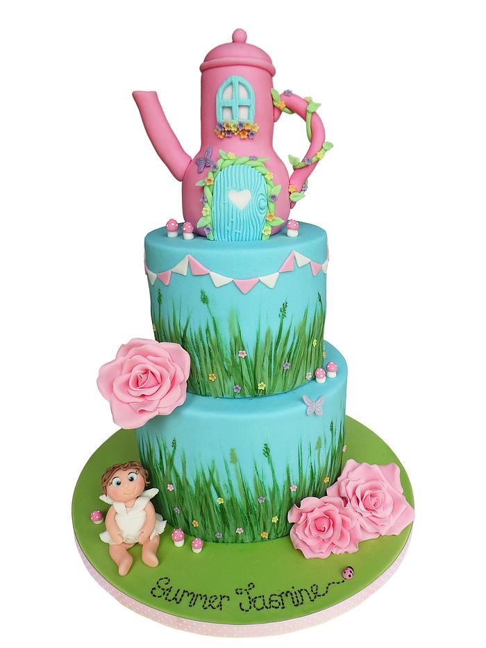 Fairy garden cake 