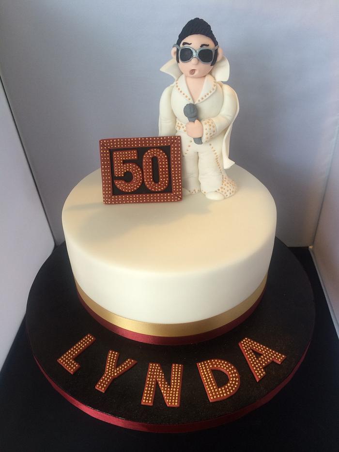 50th birthday cake for an Elvis fan
