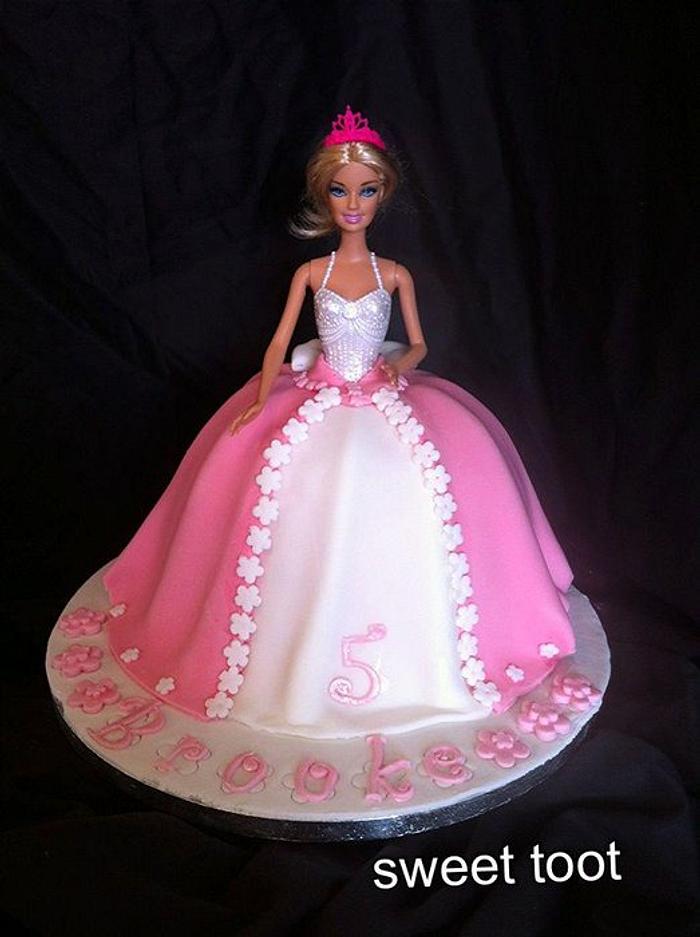 princess barbie doll dress cake