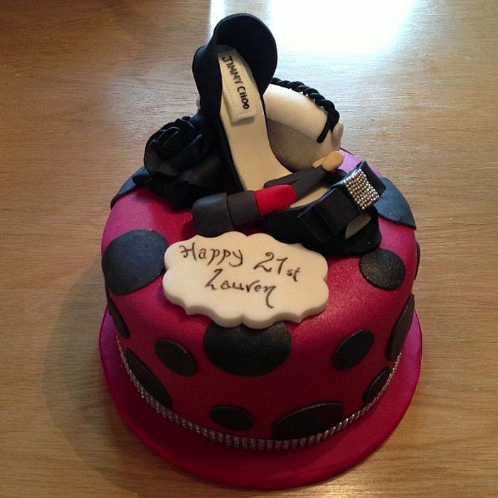 21st birthday cake for a girly girl