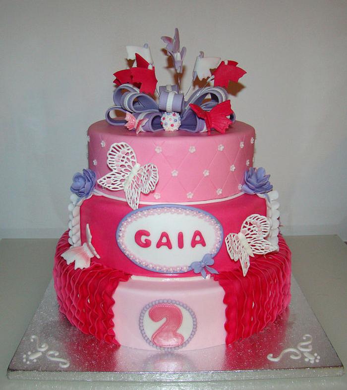 Cake with butterfly