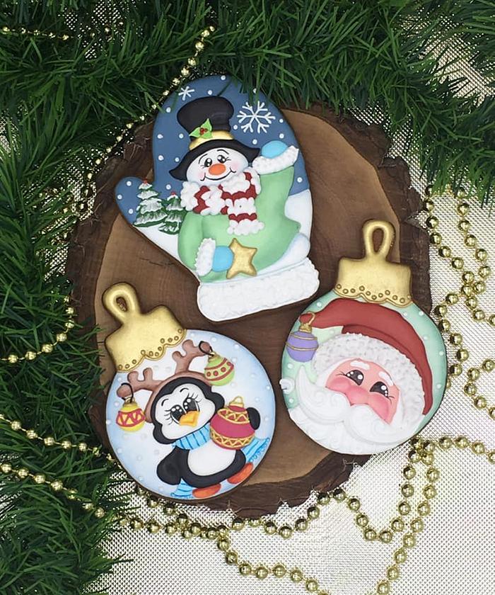 Royal Icing decorated New Year cookies