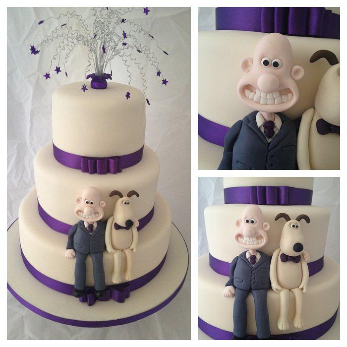 Wallace and Gromit wedding cake 