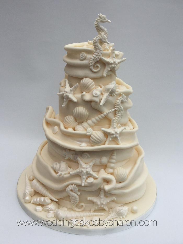 Sealife Wrap wedding cake