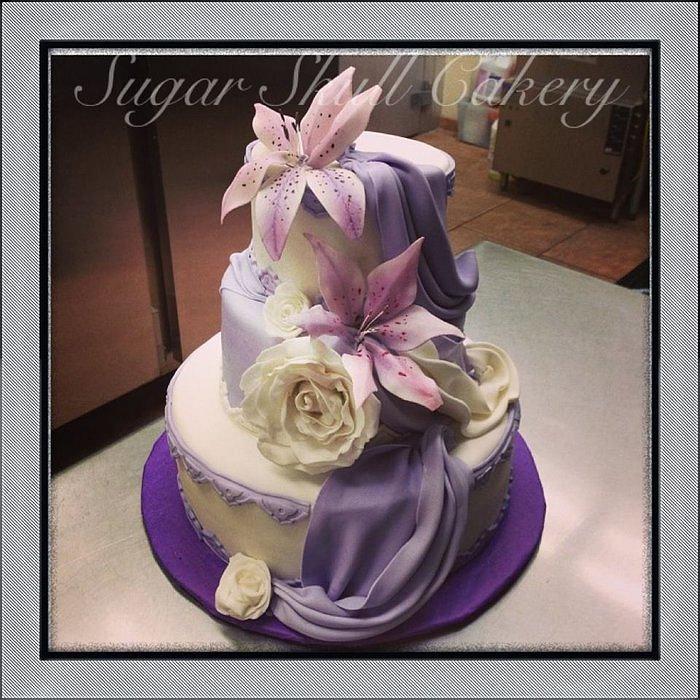 Purple Wedding Cake