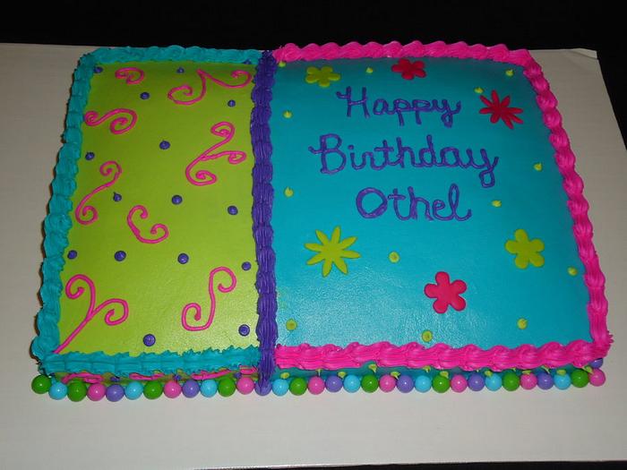 Colorful sheet cake