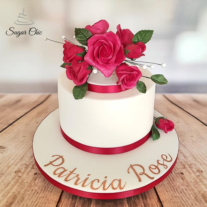 x Red Roses Birthday Cake x