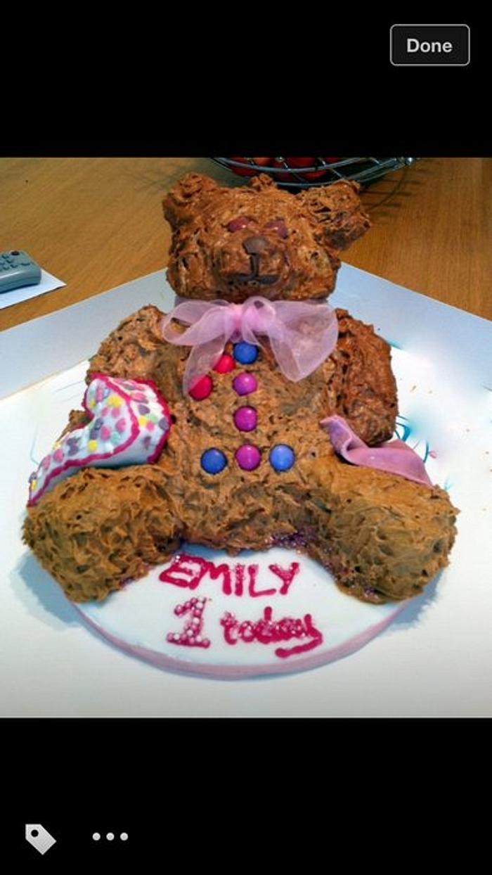 Teddy Bear birthday cake. 