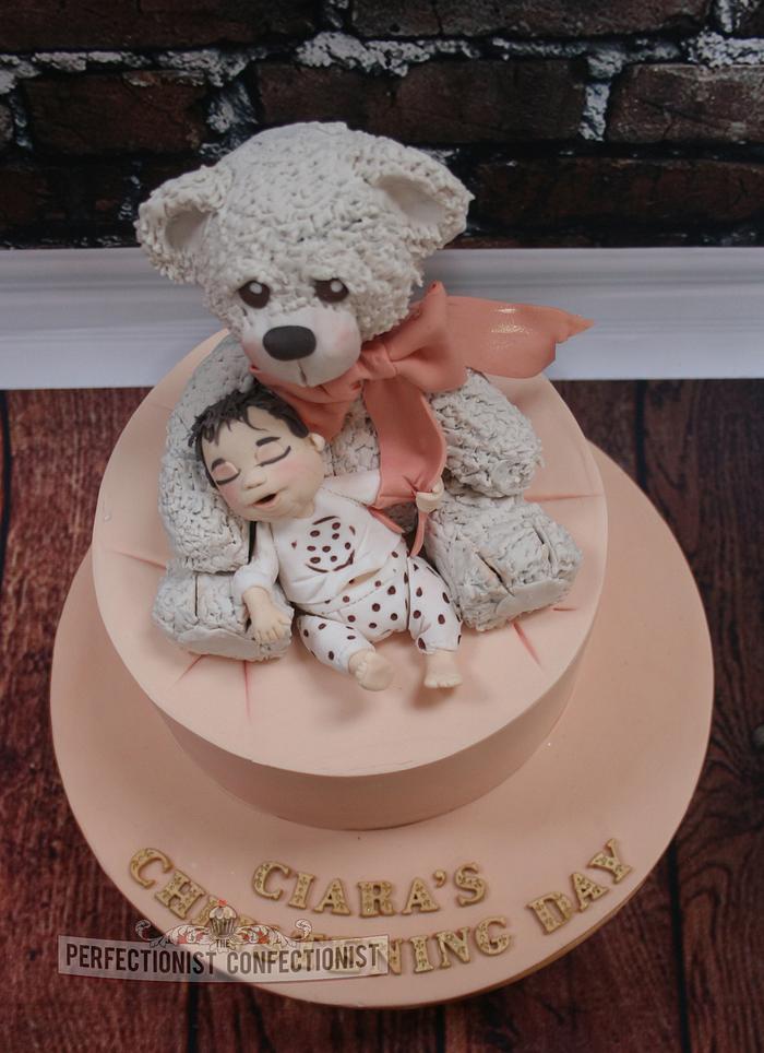 Ciara - Teddy bear christening cake