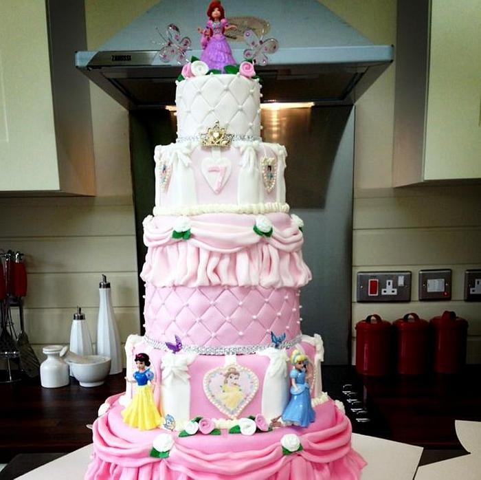 7 tier princess cake 
