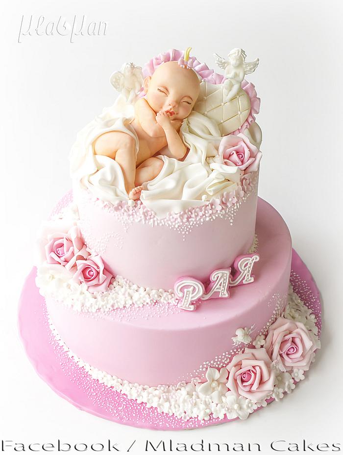 Sleeping Baby Girl Cake