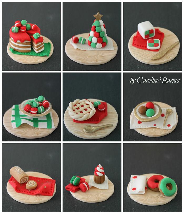 Christmas cupcake miniatures