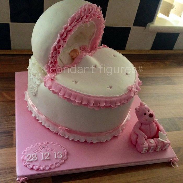 Baby crib cake