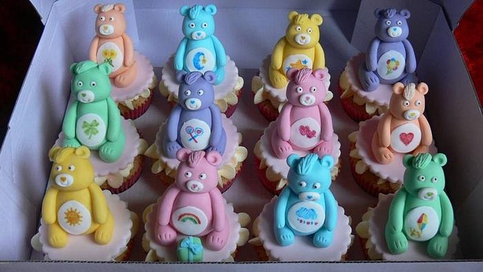 Care bear cupcakes