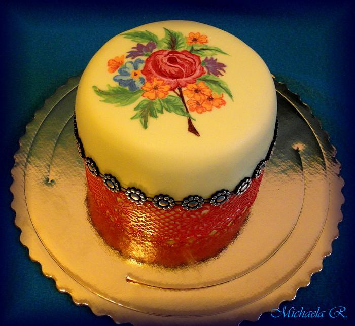 Handpainted cake