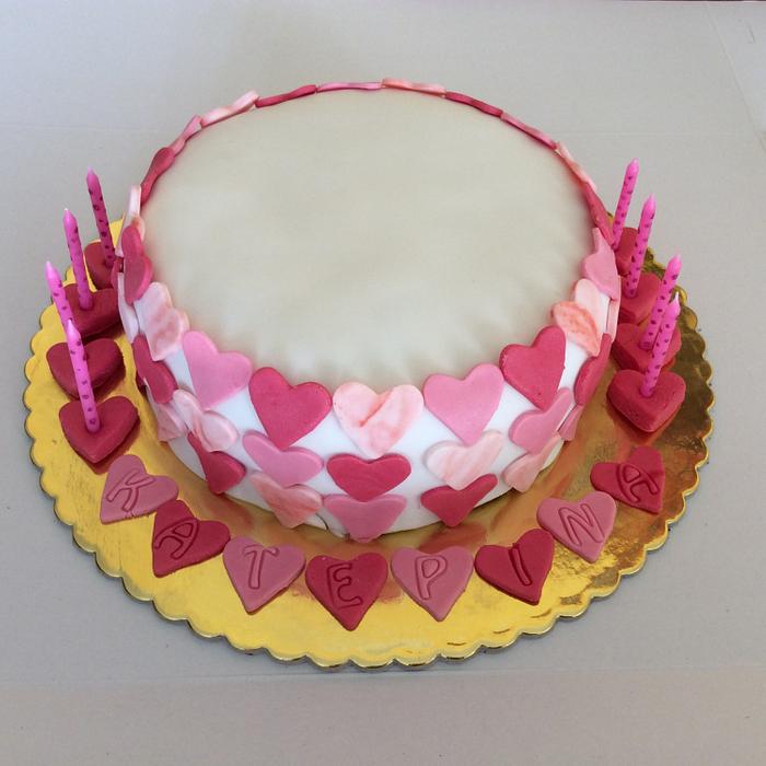Hearts cake 