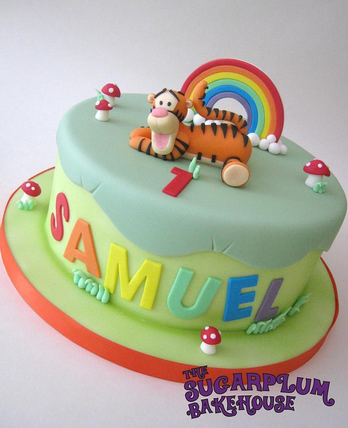 Rainbow Tigger Birthday Cake