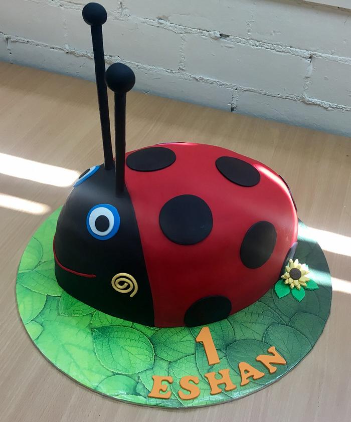 Gaston Ladybug Cake - Decorated Cake by Rjselwonk - CakesDecor