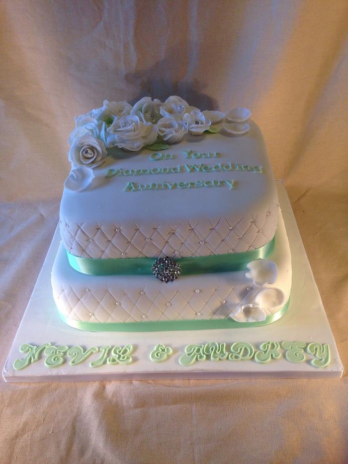 Diamond wedding cake