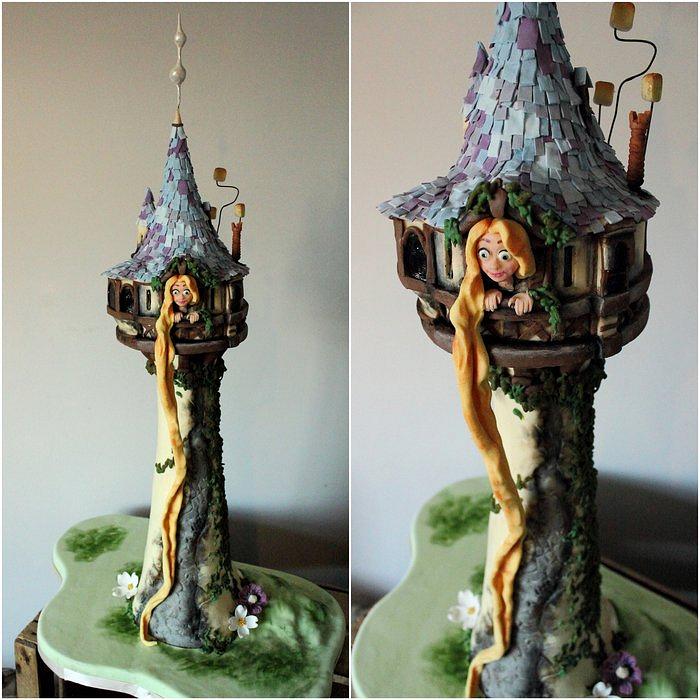 Tangled Rapunzel Sculpted cake