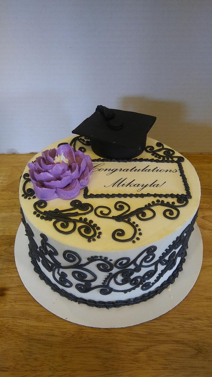 Buttercream graduation cake