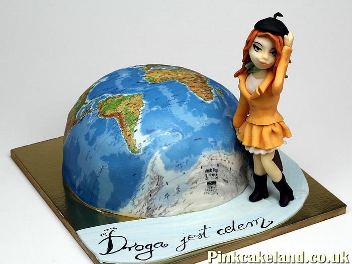 3D World Map Cake